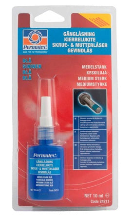 Permatex kierrelukite keskiluja sininen 10 ml