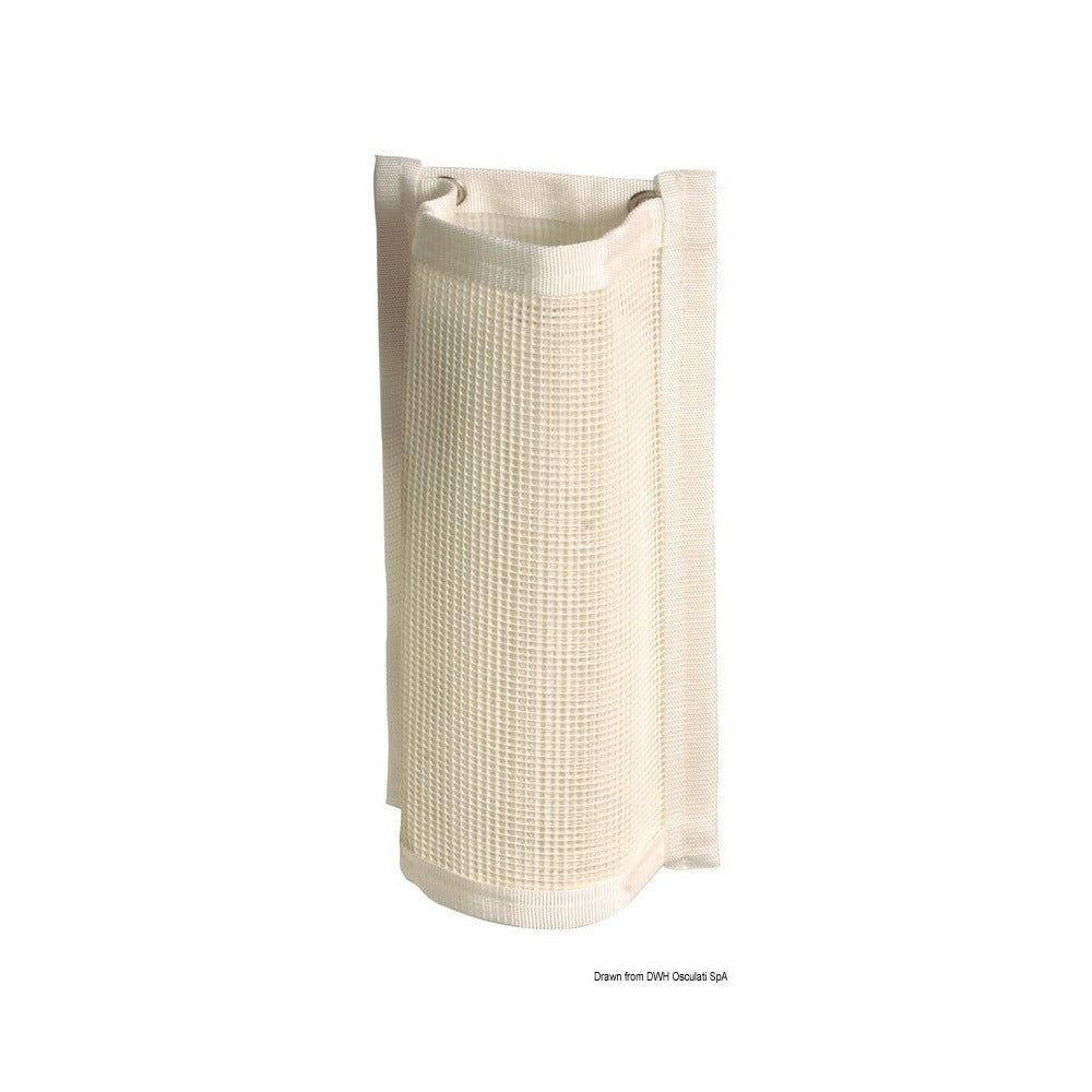 Winch handle pocket made of fabric