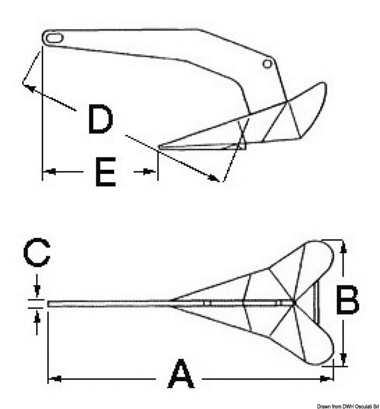 LEWMAR Delta® DTX ruostumaton teräsankkuri