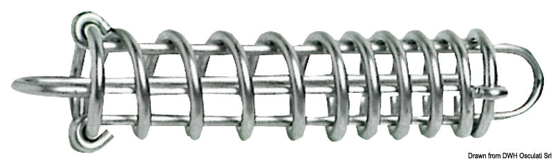 Kiillotettu ruostumattomasta teräksestä valmistettu kiinnitysjousi, jossa on säädettävä nousu