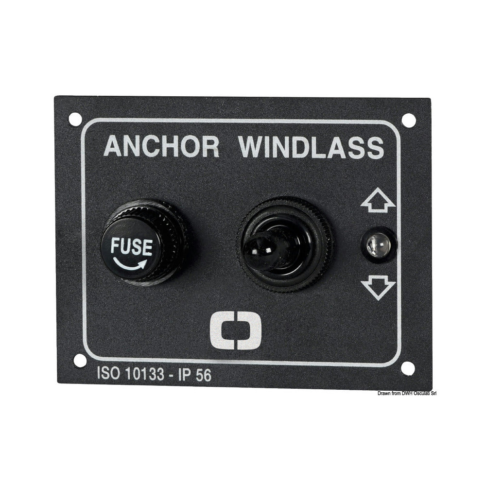 Windlass control panel with spring release
