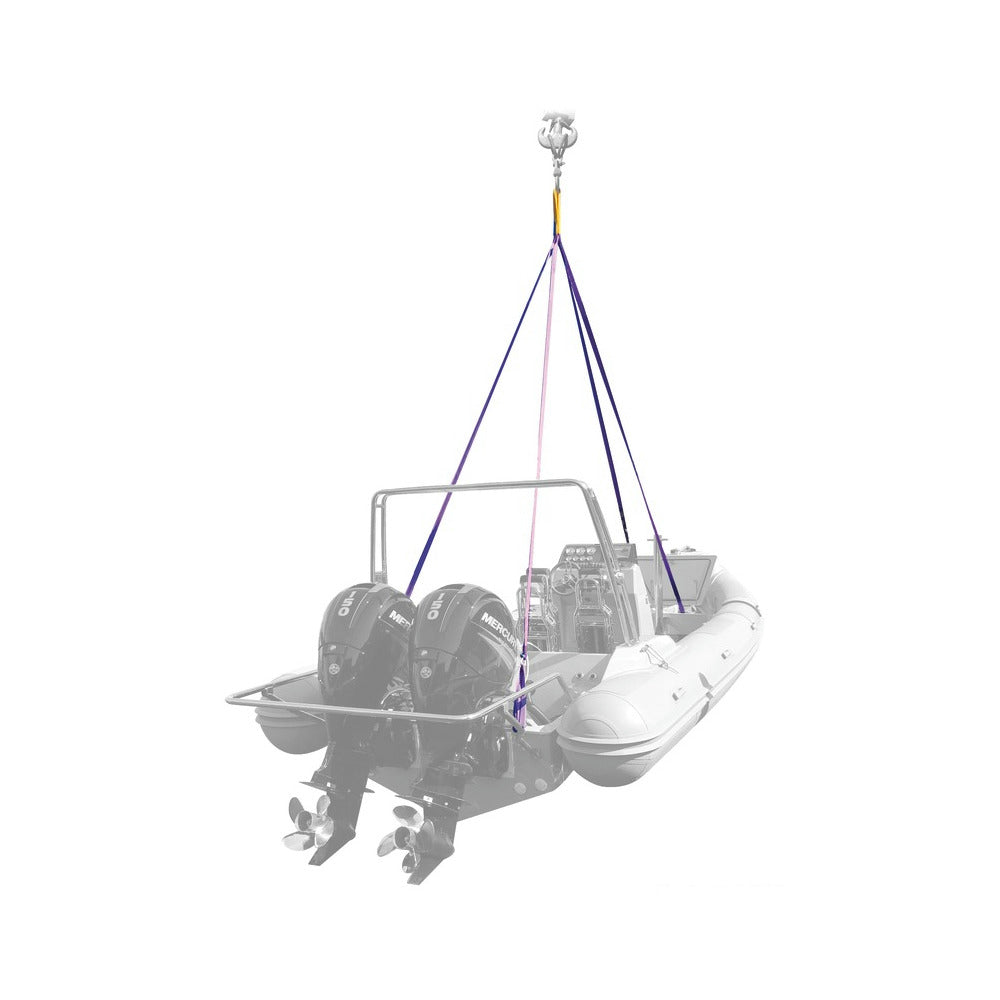 4-arm lifting system for boats and dinghies