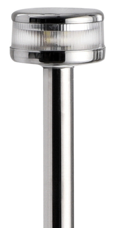Complete lighting pole with Evoled 360° anchor light - Retractable version with stainless steel base for wall mounting