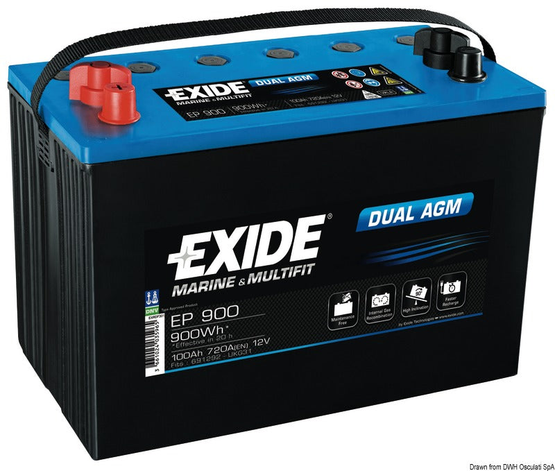 EXIDE AGM-batterier för service och start