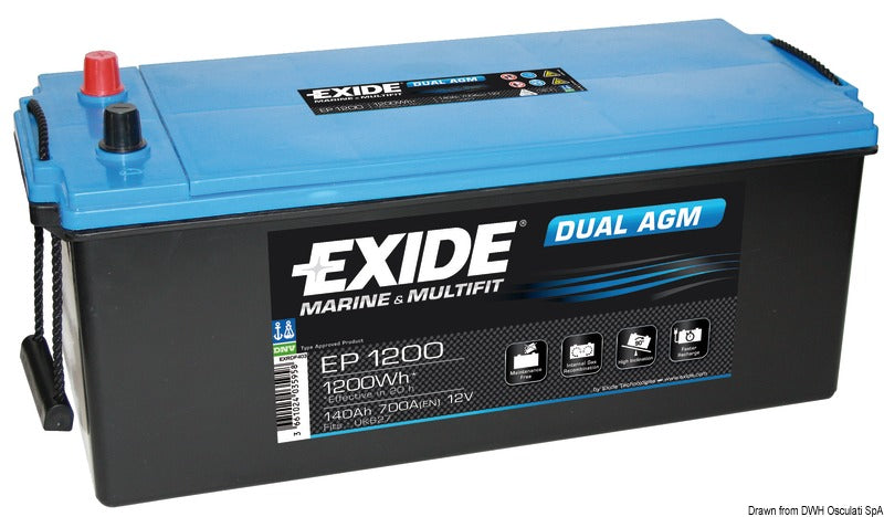 EXIDE AGM-batterier för service och start