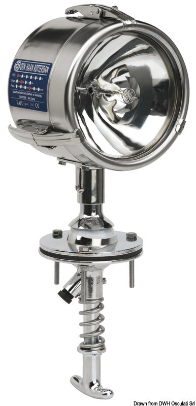Djupstrålkastare Night Eye och Night Eye LED med monteringsbas.