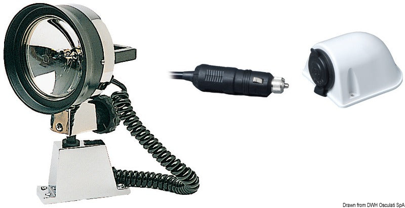 Utility high-beam light flat mounting