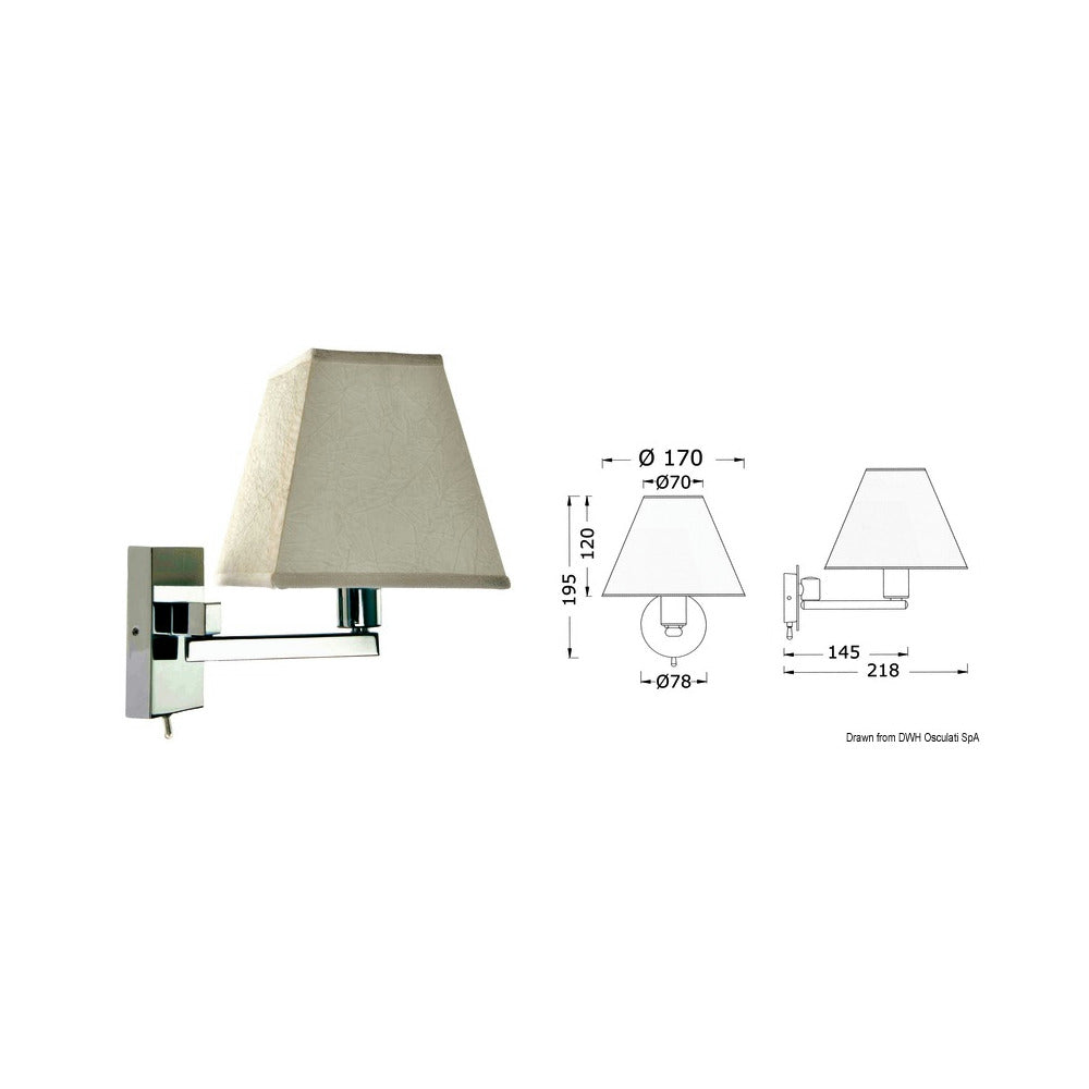 Articulated spotlight diecast brass