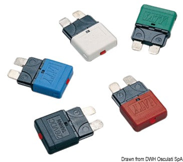 Resettable blade fuses, 12/24 V