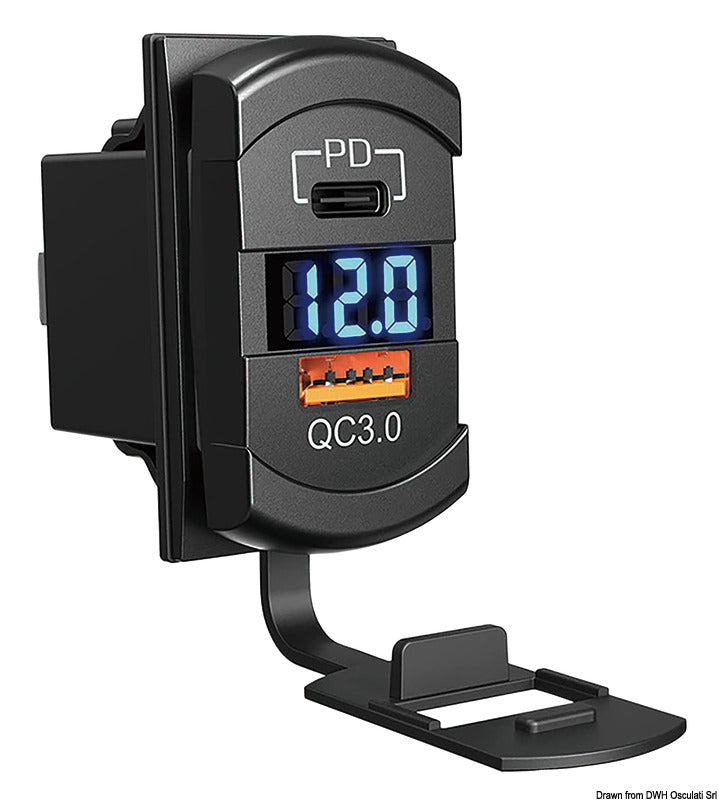 Kaksois-USB-porttivirtapistoke