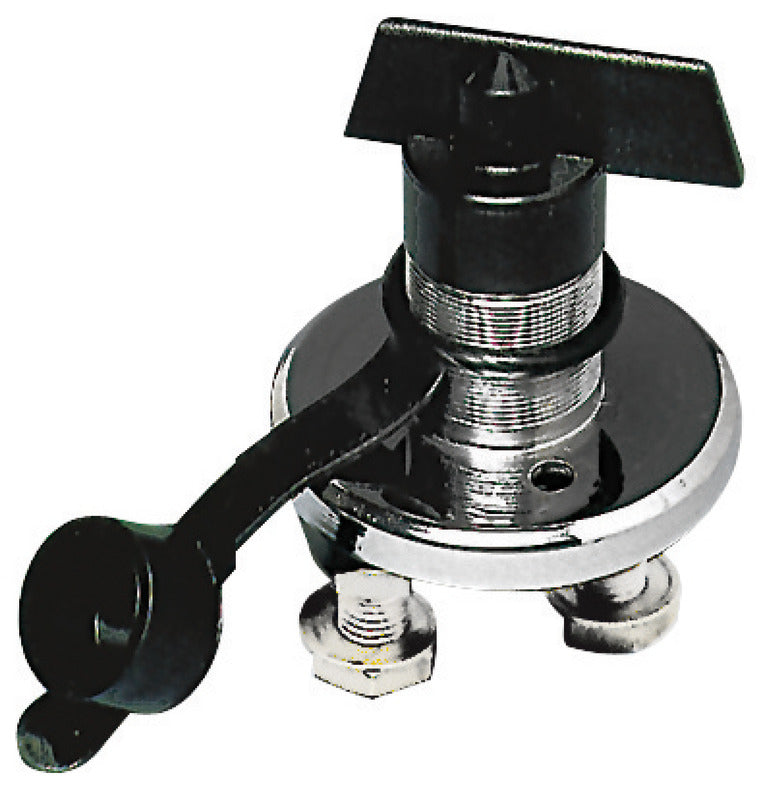 Akkukytkin ruostumattomasta teräksestä valmistetulla rungolla