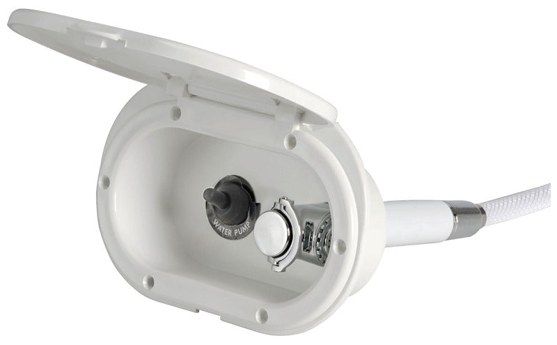 Kansisuihku Mizar-painikkeella varustetulla suihkupäällä, jossa on vesitiivis päälle/pois-kytkin