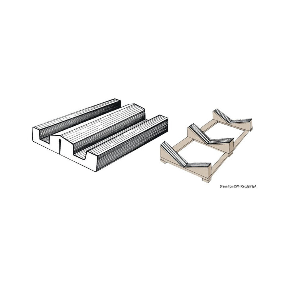 Profile designed for beading boat protection cradl