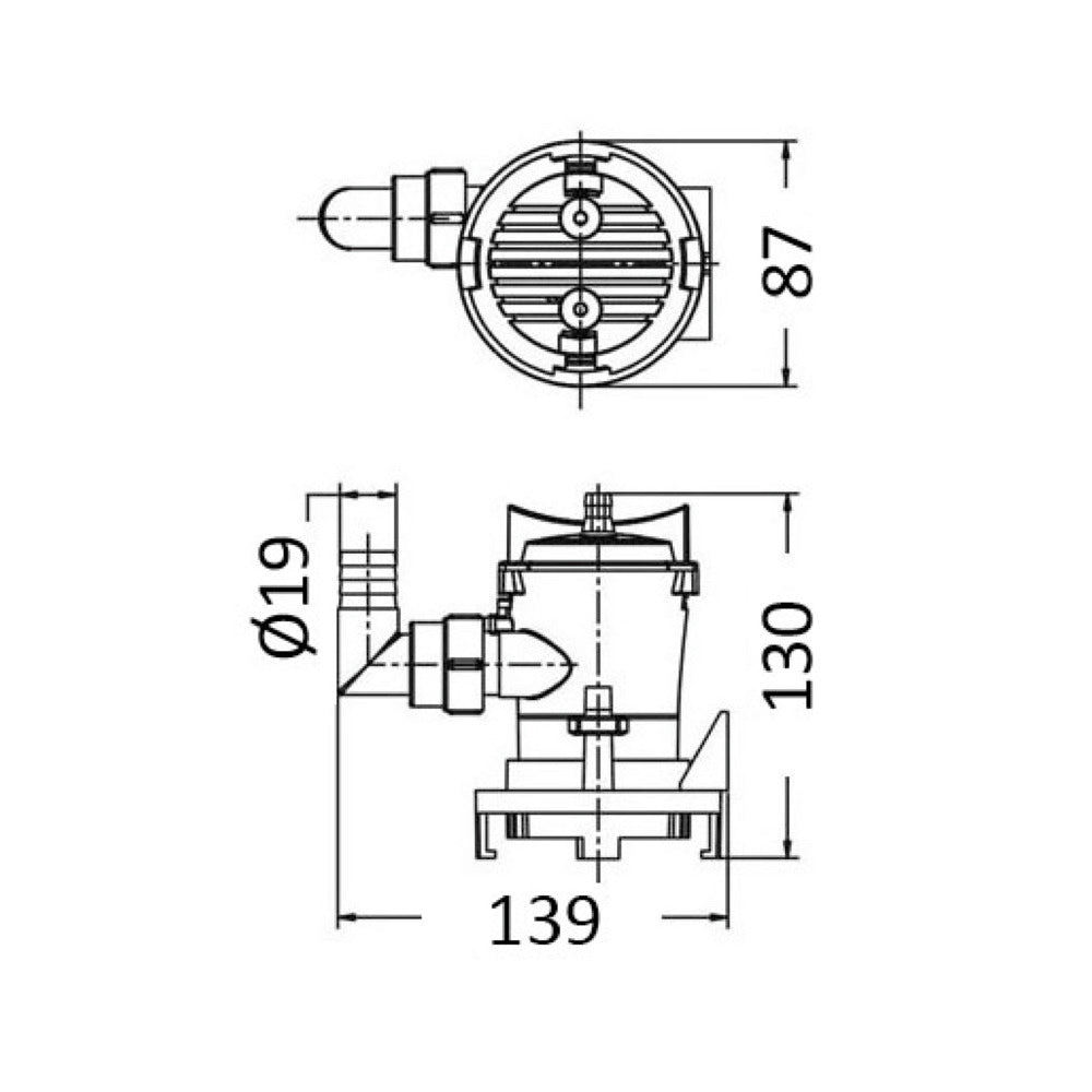 Super Flow centrifugal pump for aeration of fish hold tanks