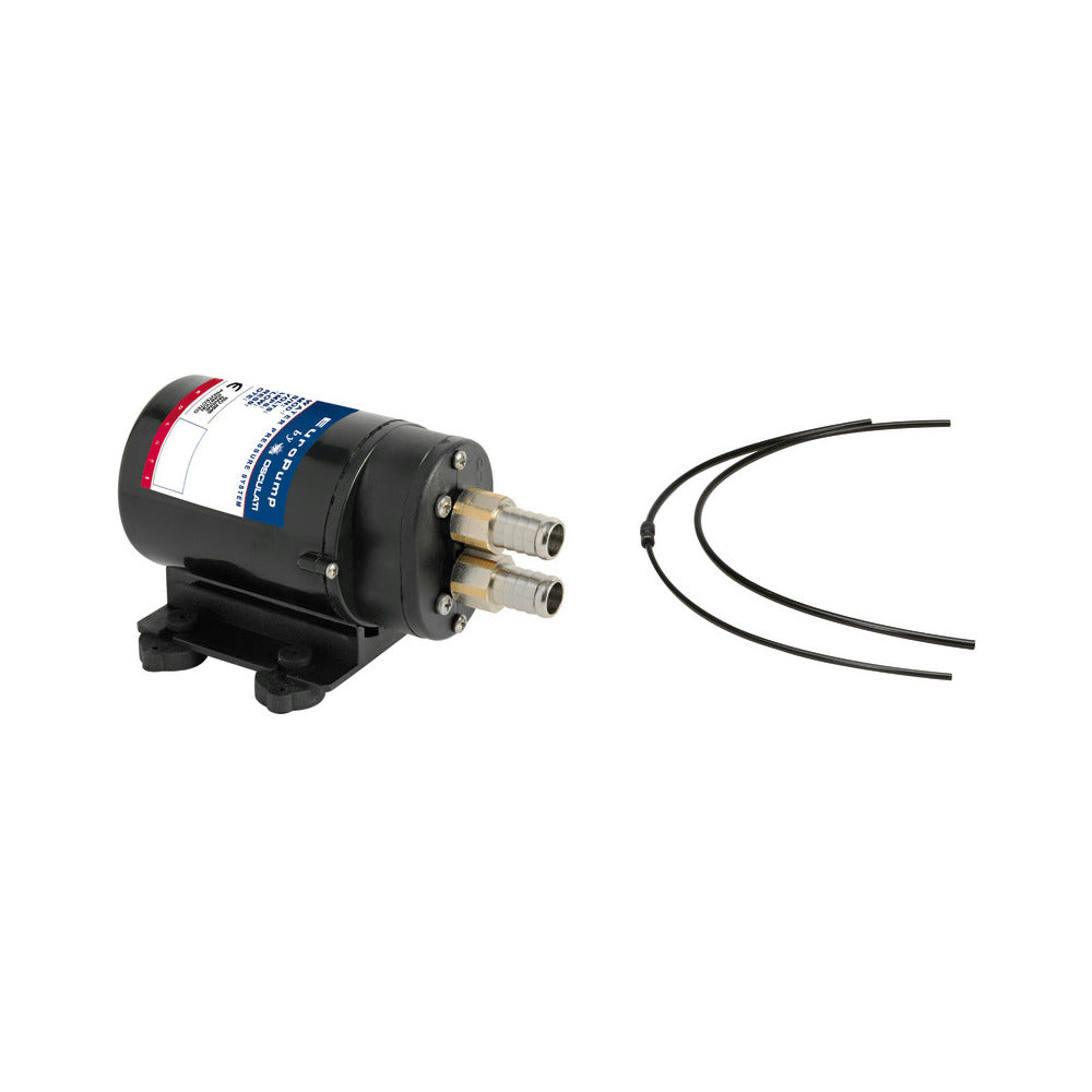Reversible self-priming pump for oil emptying and diesel oil transfer