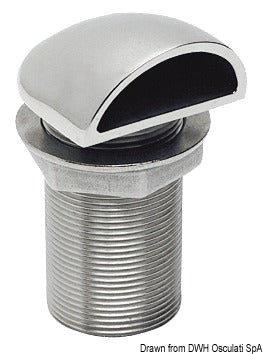 Stainless steel faired scupper vent