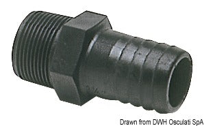 Black polycarbonate hose adaptors