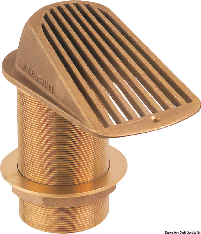 GUIDI series 2000 bronze thru-hull scoop strainer
