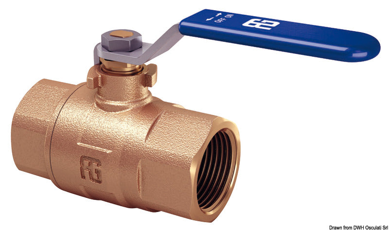 GUIDI bronze F-F ball valve with lever-handle full flow