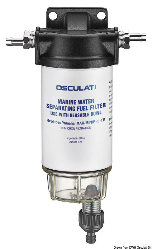 Petrol filter + water/fuel separator with 10 micron cartridge