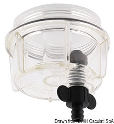 Petrol filter + water/fuel separator with 10 micron cartridge