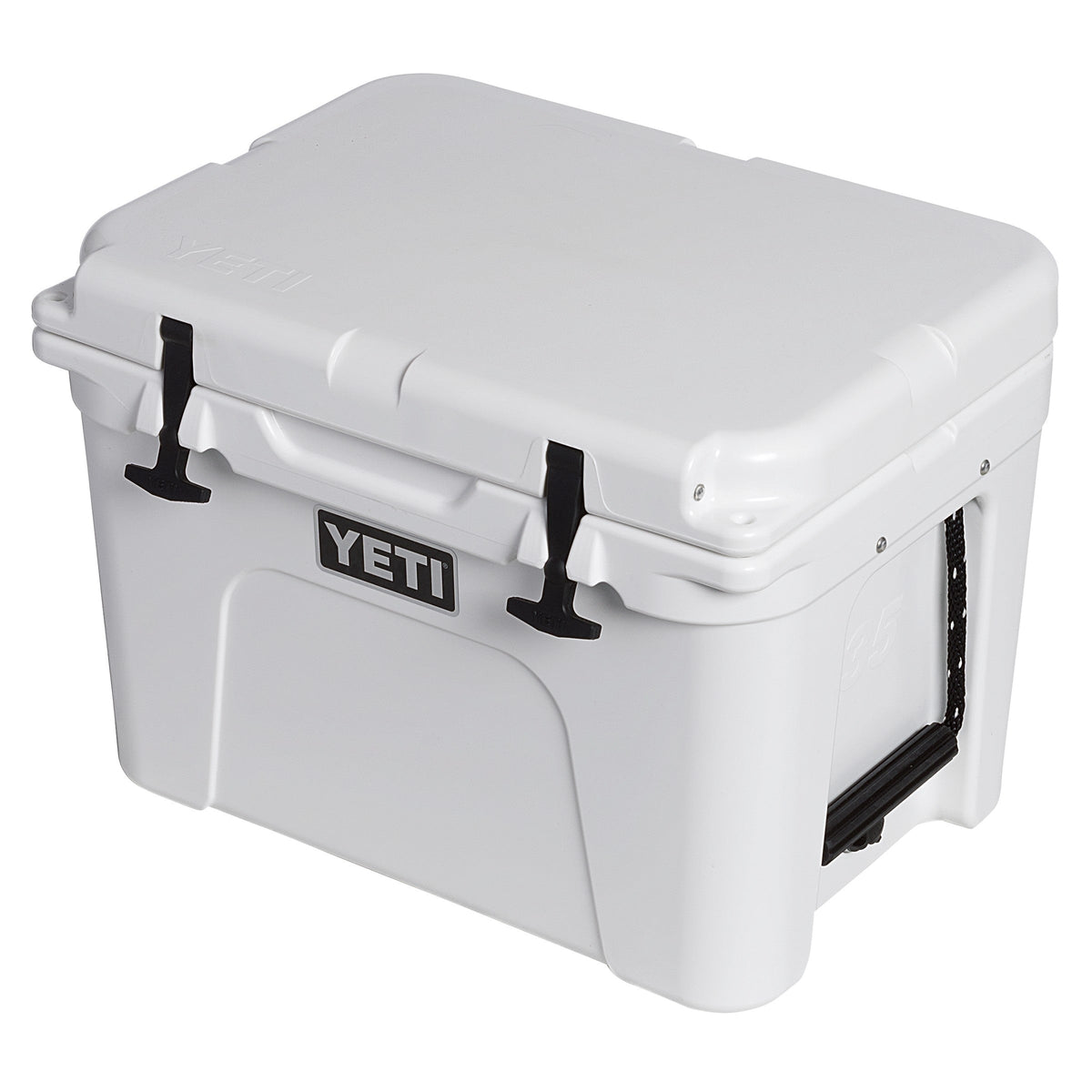 YETI Tundra 35, White, three-quarter view