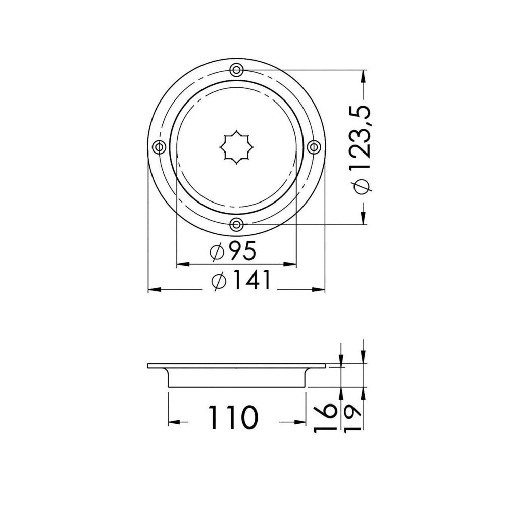 Watertight inspection hatch with quick opening