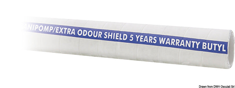 Sanipomp-extra odour-resistant rubber tube for WC