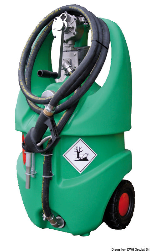 Portable tank with wheels, ADR approved for petrol
