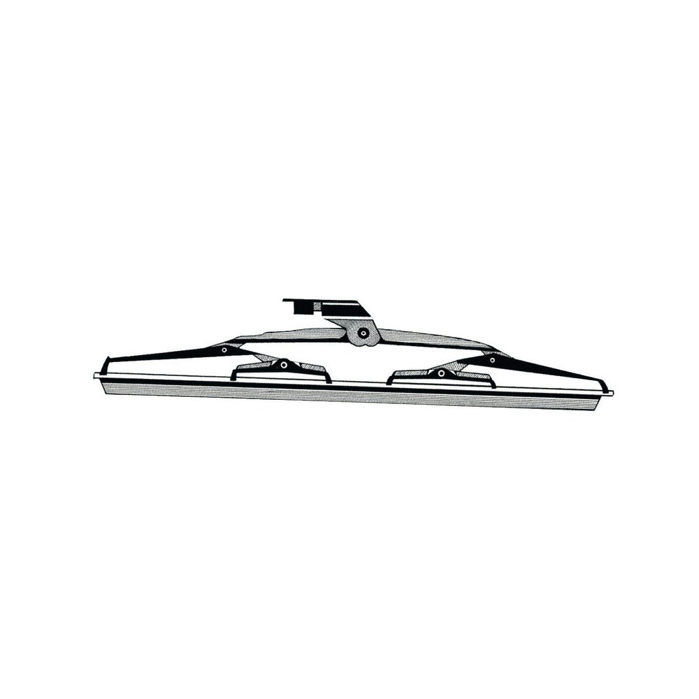 SS windshield blade w. silicone flap