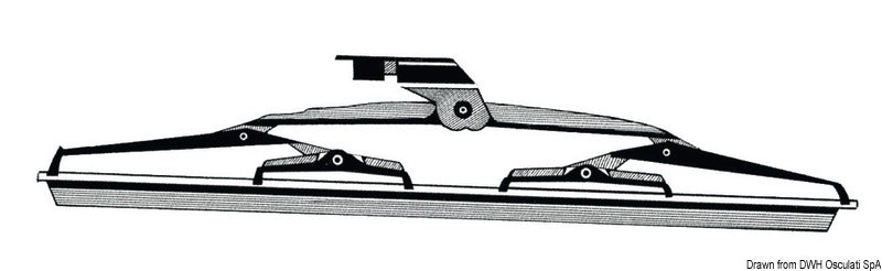 SS windshield blade w. silicone flap