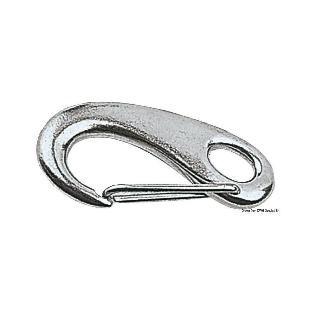 Snap-hooks with spring opening, made of stainless