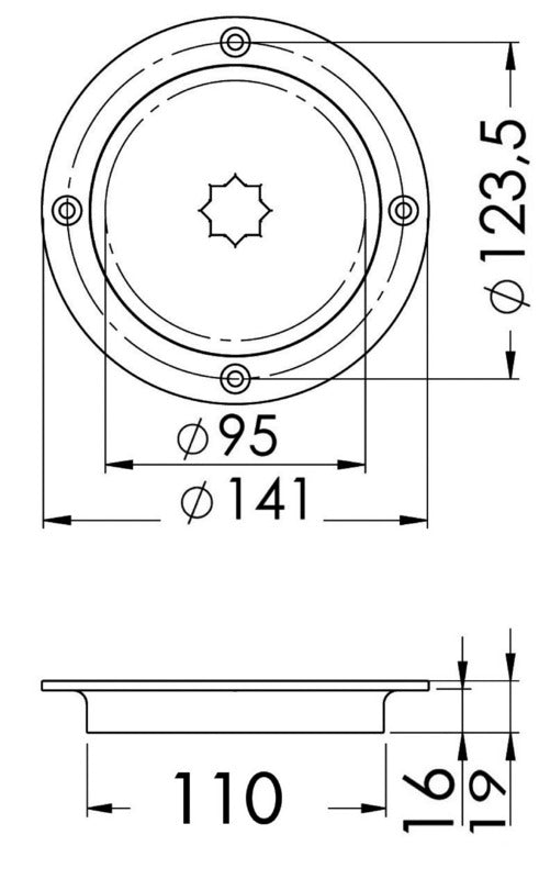 Vesitiivis tarkastusluukku, jossa on nopea avaus