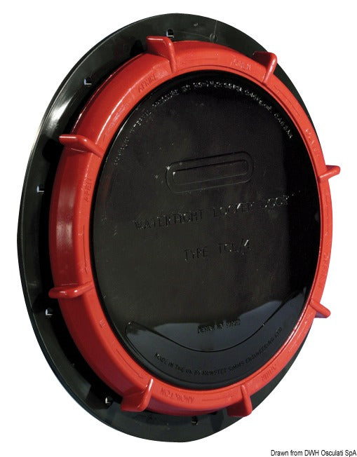 Vesitiivis WHALE-luukku, jossa ruuvisuojus