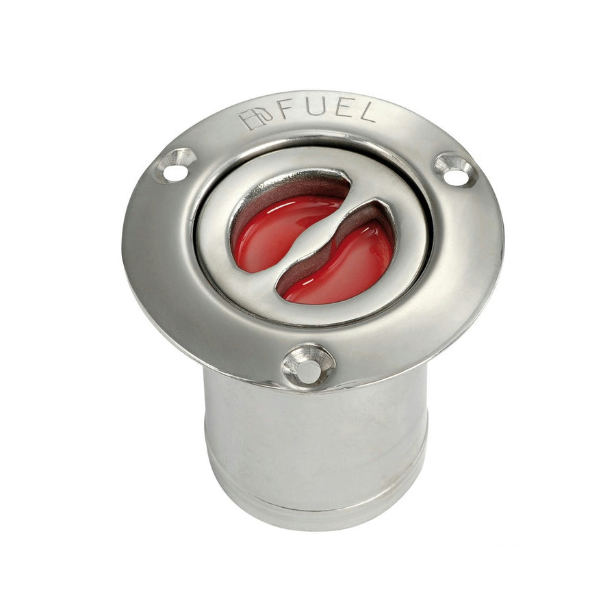 Mirror polished stainless steel deck fillers, flush mounting, fitted with opening handle