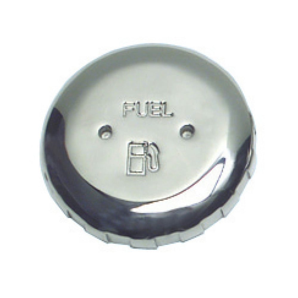 Mirror polished AISI 316 stainless steel refuel plugs, fitted with built-in vent