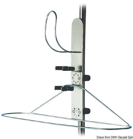 Telescopic bracket for ring lifebuoys