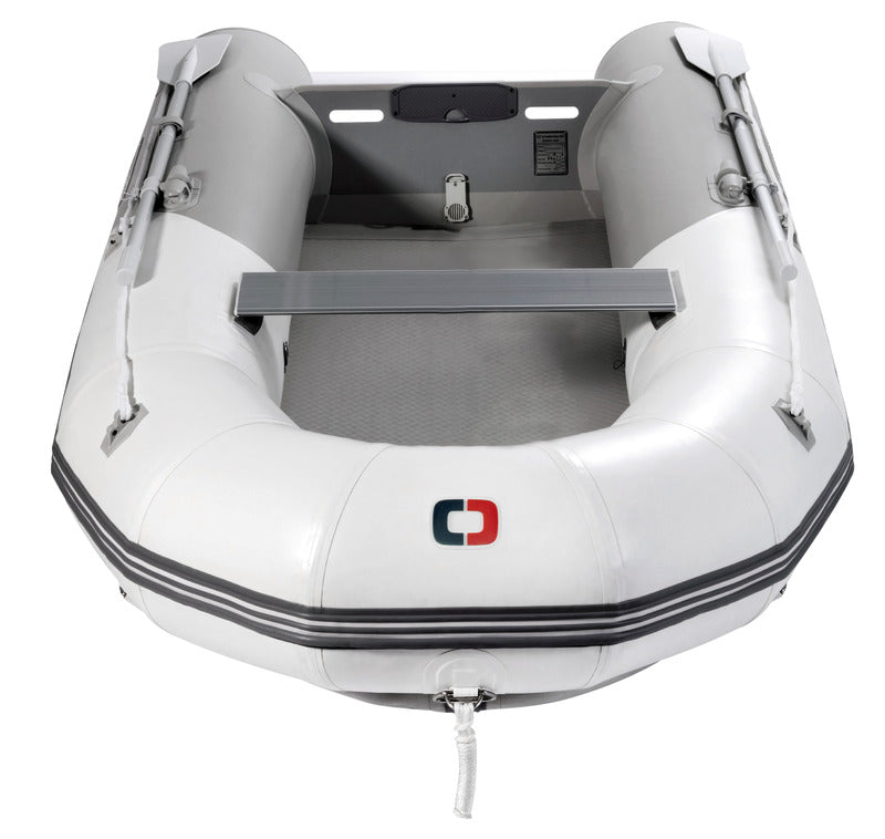 Dinghy with high-stiffness inflatable deck floor