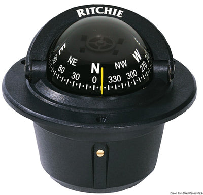 RITCHIE Explorer 2'' 3/4 (70 mm) kompassit kompensaattoreilla ja yövalaistuksella