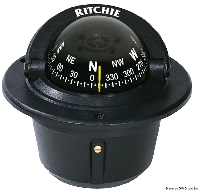 RITCHIE Explorer 2'' 3/4 (70 mm) kompassit kompensaattoreilla ja yövalaistuksella