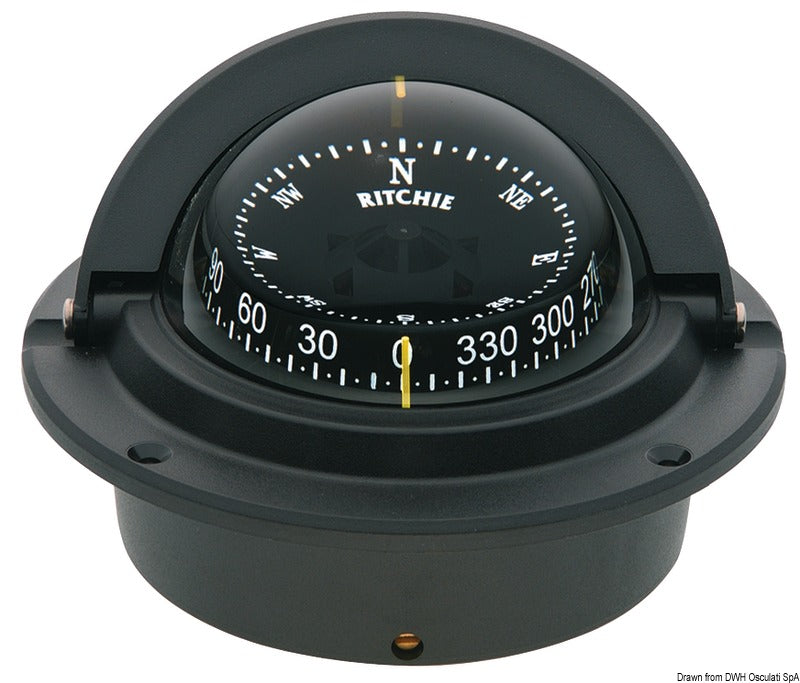 RITCHIE Voyager 3'' (76 mm) kompasser med kompensatorer och nattbelysning