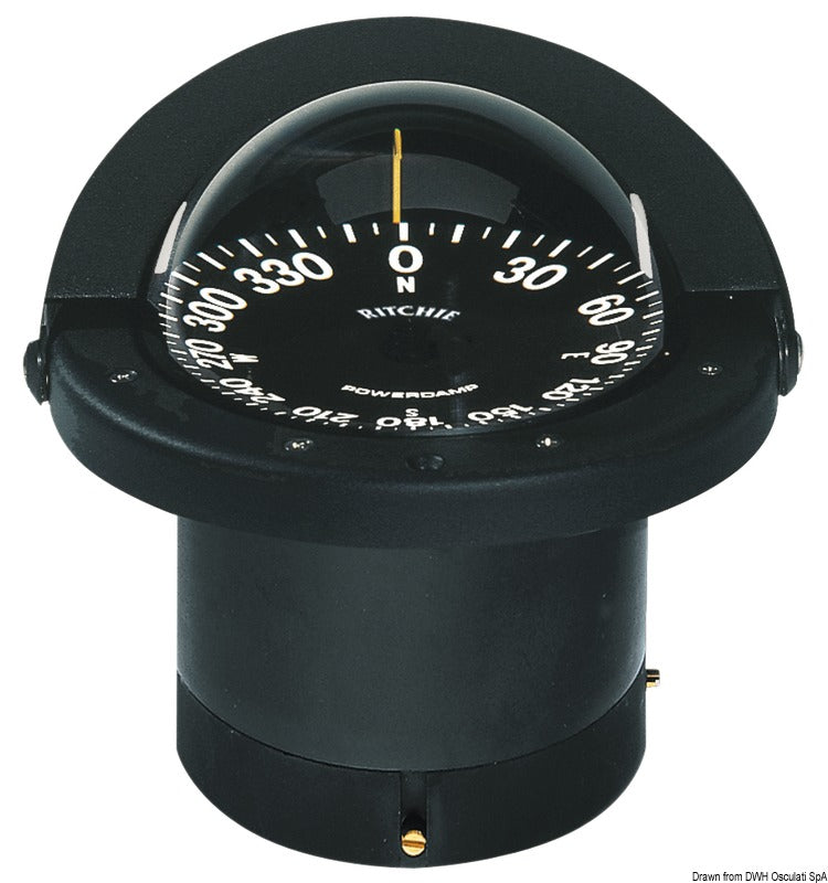 RITCHIE Navigator 4'' 1/2 (114 mm) kompassit kompensaattoreilla ja yövalaistuksella