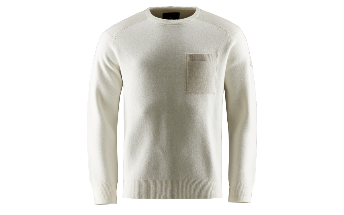 Sail Racing Spine Knitted Crewneck Off White