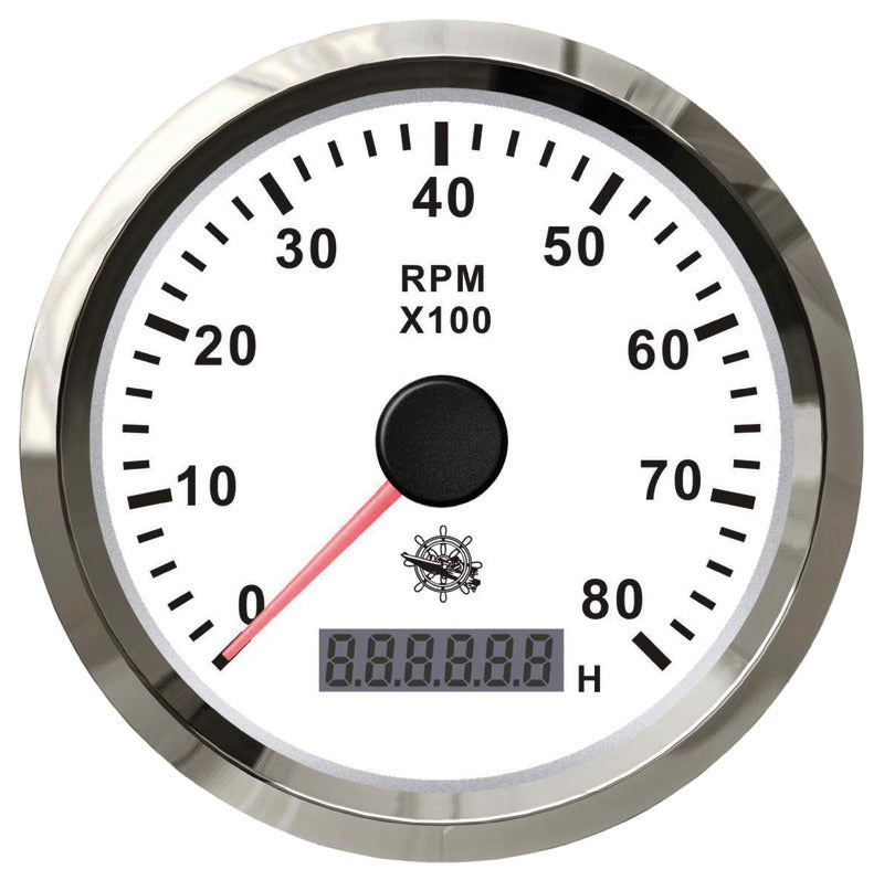 Universal electronic revolution counter with hour counter