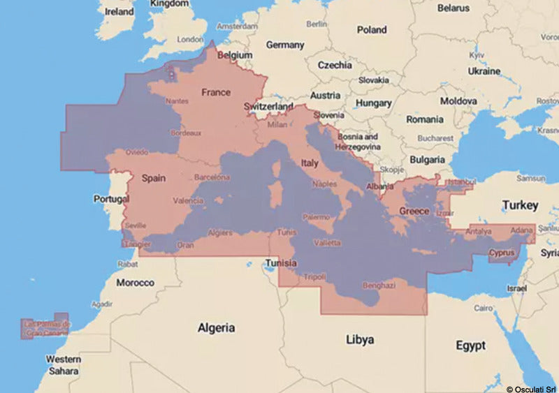 Lighthouse Chart RAYMARINE Mediterranean