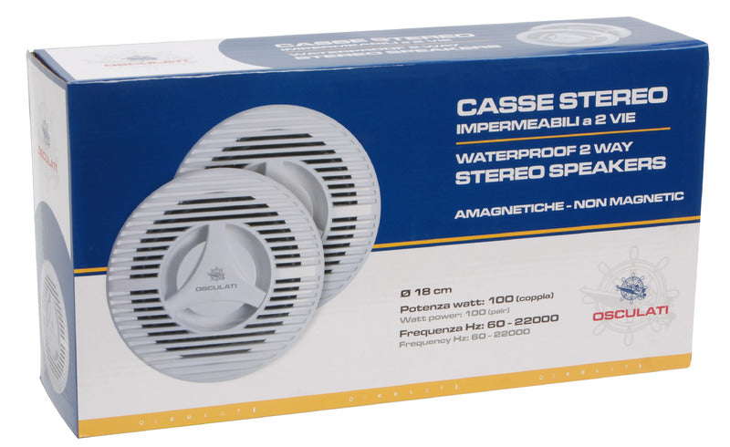 Pair of two-way amagnetic speakers