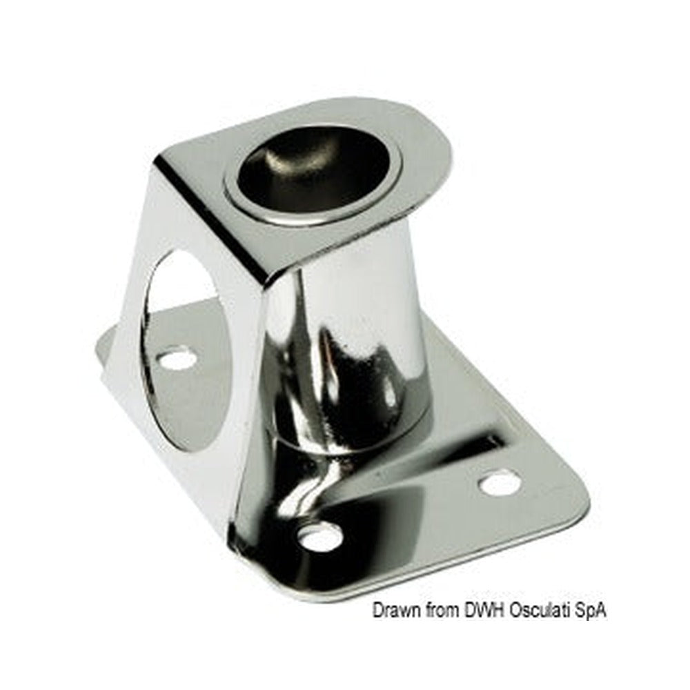 Stanchion base with reinforcing plate