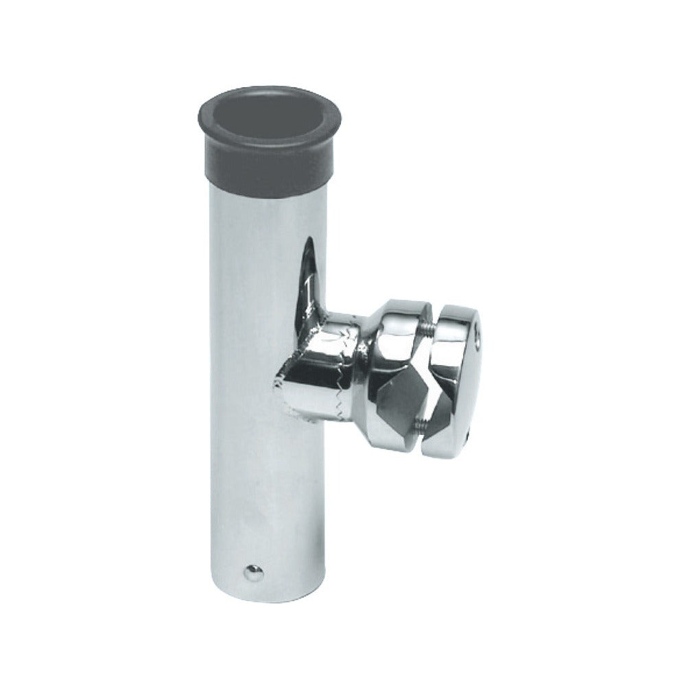 Fishing rod holder for pipe mounting