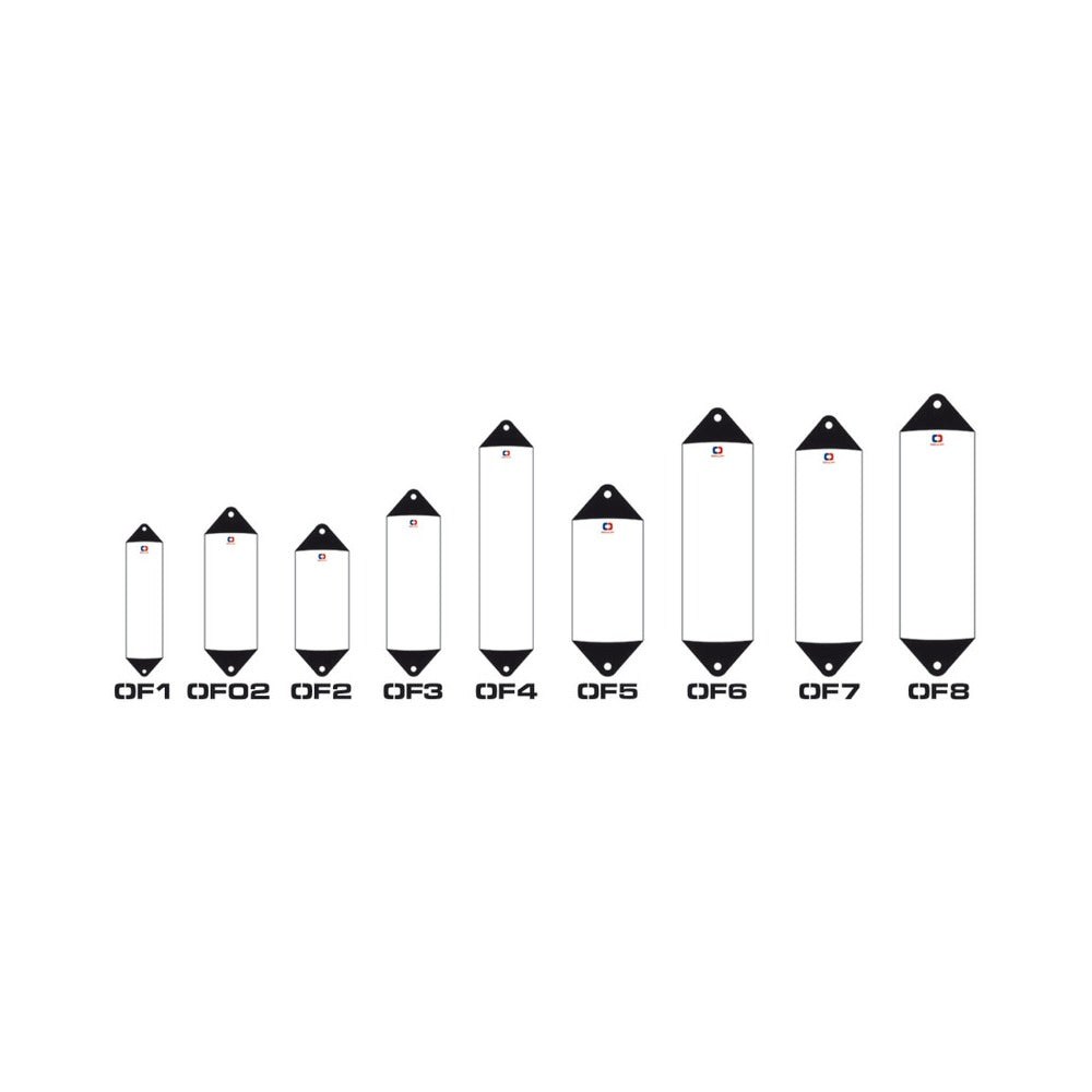 Osculati Heavy Duty fender size comparison OF1-OF8
