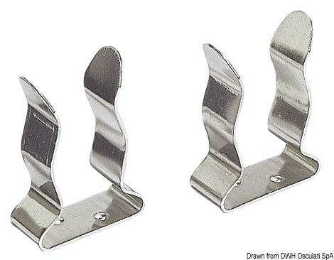Stainless steel spring clips, suitable for holding boat hooks, fishing poles, etc.